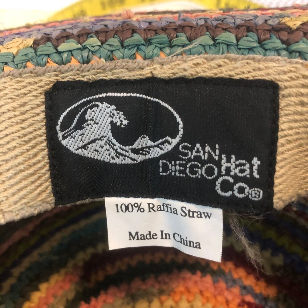 🍂 San Diego Hat Co. Multicolor Raffia Straw Hat - Picture 6 of 9
